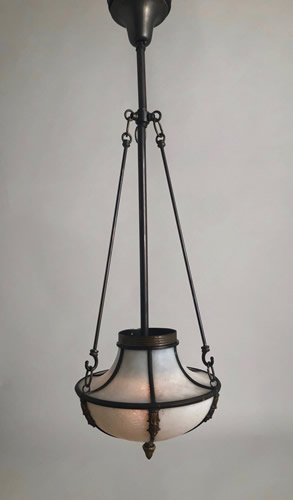 Slag glass Vase Shaped Pendant Light